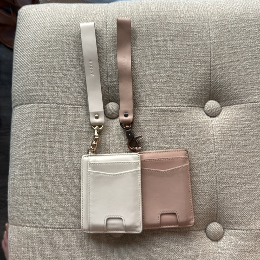 Andar Denner Wallets in pastel pink and ivory